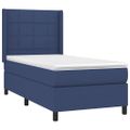 vidaXL Boxspring posteľ s matracom modrá 100x200 cm látka