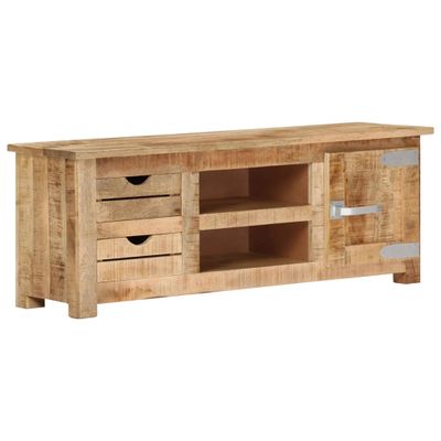 vidaXL TV skrinka 110x30x40 cm surové mangovníkové drevo