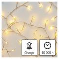 LED vianočný nano reťaz – ježko, 2,4 m, 3x AA, vnútorný, teplá biela, časovač