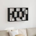 vidaXL Stenná polica Čierny dub 85 x 16 x 52,5 cm Kompozitné drevo