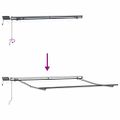 vidaXL Sklopná markíza Zelená a biela 350 x 250 cm Tkanina a hliník