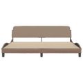 vidaXL Rám postele Dover kapučínový 200x200 cm umelá koža