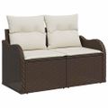 vidaXL Súprava záhradných pohoviek 7 ks Hnedá polyratan