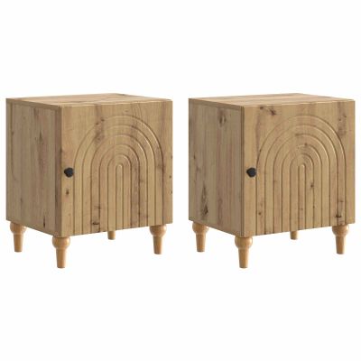 vidaXL Nočný stolík 2 pcs Dub artisan 43 x 34,5 x 50 cm