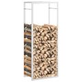 vidaXL Stojan na krbové drevo 50x28x132 cm nehrdzavejúca oceľ