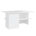 vidaXL Konferenčný stolík biely 90x60x46,5 cm drevotrieska