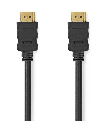 NEDIS High Speed HDMI 2.0 kábel s ethernetom/ 4K@60Hz/ pozlátené konektory HDMI-HDMI/ čierny/ bulk/ 1m Kábel, predlžovací, HDMI (M) na HDMI (M), High Speed 2.0, s ethernetom, 4K@60Hz, 3D, Deep Color, čierny, 1m