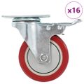 vidaXL Otočné kolieska 16 ks, 100 mm