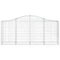 vidaXL Oblúkové gabionové koše 15ks 200x30x80/100cm pozinkované železo