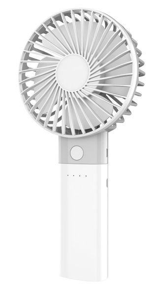Platinet PRDF6107 vreckový ventilátor 10 cm, funkcia powerbanky 4000 mAh, biela-šedá
