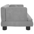 vidaXL Posteľ pre psa bledosivá 60x40x30 cm zamat