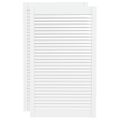 vidaXL Lamelové dvierka na skrinku 2 ks, biele 99,3x59,4 cm, borovica