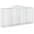 vidaXL Oblúkové gabionové koše 7 ks 300x50x140/160 cm pozink. železo