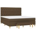 vidaXL Boxspring posteľ s matracom tmavohnedá 160x200 cm látka