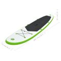 vidaXL Nafukovací Stand up paddleboard, zeleno biely