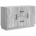 vidaXL Servírovacia skriňa so zásuvkou Sivá sonoma 89 x 34,5 x 57 cm