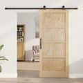 vidaXL Posuvné dvere ORKDAL 86 x 198,5 cm Borovicový masív Prírodná