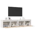 vidaXL Nástenné skrinky 2 ks biele 80x30x35 cm masívna borovica
