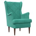 vidaXL Kreslo Tyrkysová Zamat