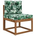 vidaXL Vankúš na vonkajšiu pohovku Polyester Vzor s listami 60 x 60 cm