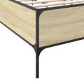 vidaXL Posteľný rám dub sonoma 140x190 cm kompozitné drevo a kov
