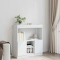 vidaXL Vysoká skrinka biela 92x33x100 cm kompozitné drevo