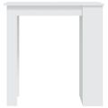 vidaXL Barový stôl+regál, biely 102x50x103,5 cm, kompozitné drevo