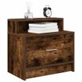 vidaXL Nočné skrinky so zásuvkou 2 ks tmavý dub 51x31x47 cm