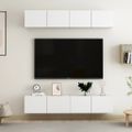 vidaXL TV skrinky 4 ks, biele 80x30x30 cm, kompozitné drevo