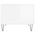 vidaXL Konferenčné stolíky 2 ks lesklé biele 50x50x40 cm kompoz. drevo