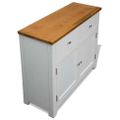 vidaXL Komoda 90x33,5x83 cm, dubový masív