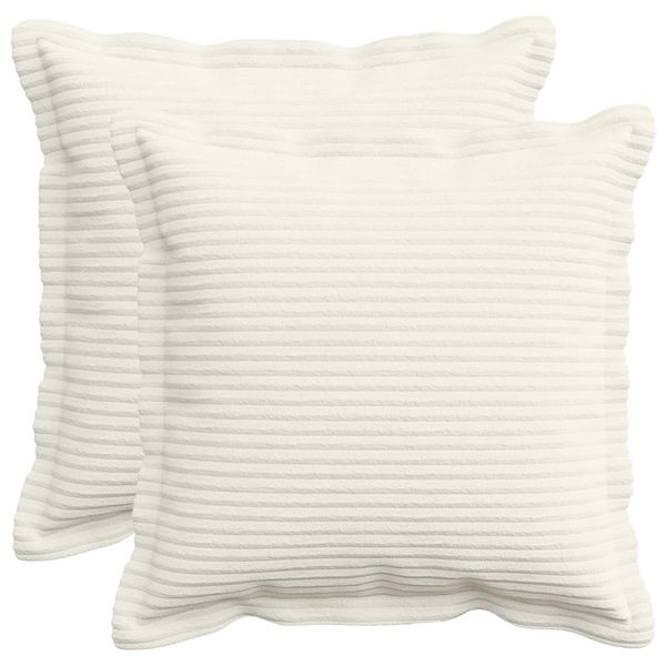 vidaXL Poťah na podložku 2 ks HOUTEN Krémová 40 x 40 cm manšestr