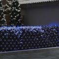 vidaXL Vianočná svetelná sieť modrá 3x3 m 306 LED interiér exteriér
