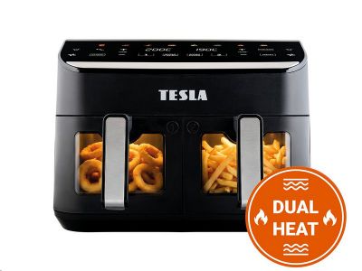 TESLA AirCook DualHeat QD464 XXL - multifunkčná duálna digitálna horkovzdušná fritéza