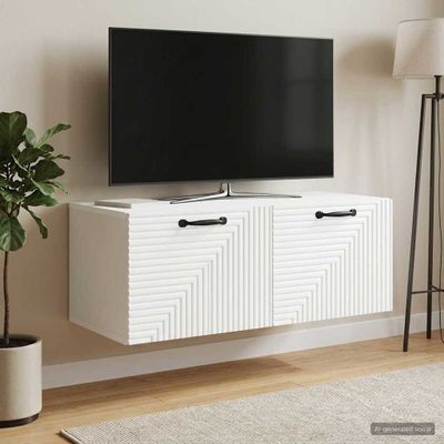 vidaXL Nástenná TV skrinka Biela 78,5 x 41 x 30 cm Kompozitné drevo