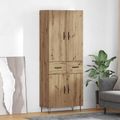 vidaXL Highboard 2 ks Remeselný dub 69,5 x 34 x 180 cm