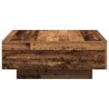 vidaXL Konferenčný stolík Staré drevo 80 x 80 x 31 cm