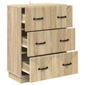 vidaXL Zásuvkový kabinet Dub sonoma 66 x 34,5 x 87 cm Kompozitné drevo