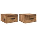 vidaXL Nočný stolík 2 ks 35 x 35 x 20 cm Kompozitné drevo Staré drevo