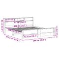 vidaXL Rám postele Včelí hnedý 200 x 200 cm Masívna borovica
