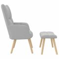VidaXL relaxačné kreslo s podnožkou Cloud Grey