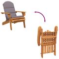 vidaXL Adirondack Záhradná stolička s vankúšmi masívne akáciové drevo