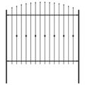 vidaXL Hrotová brána ASTEN 200 x 200 cm Čierna