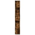 vidaXL Rozdeľovacia knižnica 5-posch.dymový dub 70x24x161cm komp.drevo