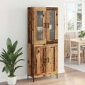vidaXL Highboard 2 ks Staré drevo 69,5 x 34 x 180 cm Kompozitné drevo