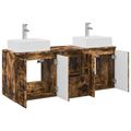 vidaXL Set kabinetov do kúpeľne 3 ks Dymový dub 49,5 x 41 x 62,5 cm