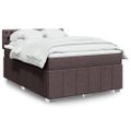 vidaXL Boxspring posteľ s matracom tmavohnedá 160x200 cm látka