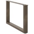 vidaXL Nohy konferenčného stolíka v tvare U, 2 ks, prírodná oceľ, 70 x (42-43) cm, oceľ