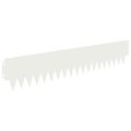 vidaXL Obrubník trávnika 10 ks 103 x 20 cm Oceľ Biela