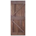 vidaXL Dvere 80x210 cm, borovicový masív, tmavohnedé